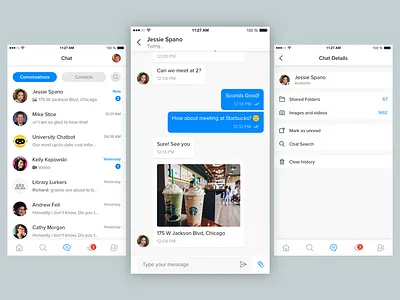 Chat – Mobile app design chat chat app chatting messenger app mobile app mobile ui recent student app