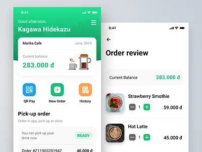 Marika Cafe app cafe clean