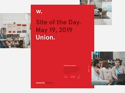 Union.co wins SOTD agency black gtsectra larsseit sotd union website white