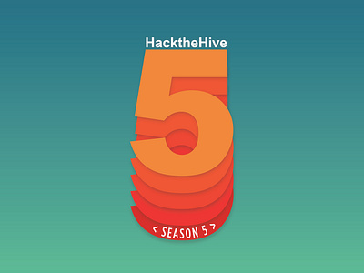 Hack the hive Season 5 sticker branding design draft ecobee flat gradients icon icons illustration logo type vector