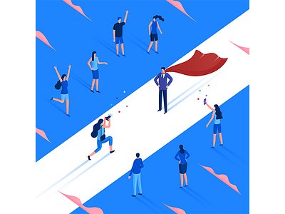 Illustration for Hyundai design graphic illustration isometric photography superman woman