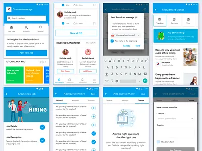 Recruiter app business app design mobile app recruiter ui