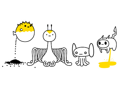 Somewhere Smelly branding cartoon character colour design fantasy fish happy hybrid idokungfoo illustration mascot monster simon oxley simonox staring