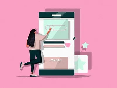 Illustration for a social post " SPAs" app art characer charachter charachter design design dribble graphic art illustration illustration art invite itechart minimal photo art social campaign texture ui ux vector web