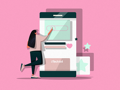 Illustration for a social post " SPAs" app art characer charachter charachter design design dribble graphic art illustration illustration art invite itechart minimal photo art social campaign texture ui ux vector web