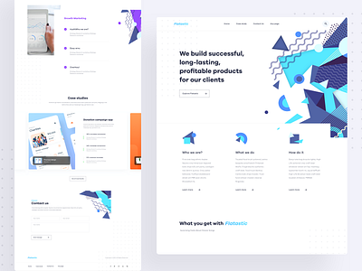Landing page redesign - Flatastic header hero section hero ui landing page landing page hero landing page ui web design web header web hero website hero