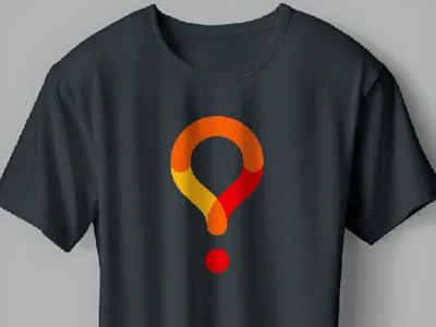 question mark+map pin colorful logo interpunction logo modern sign