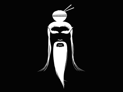 Pai Mei - Kill Bill 2 2d black black white character clean faces flat graphic design icon illustration minimal portrait vector