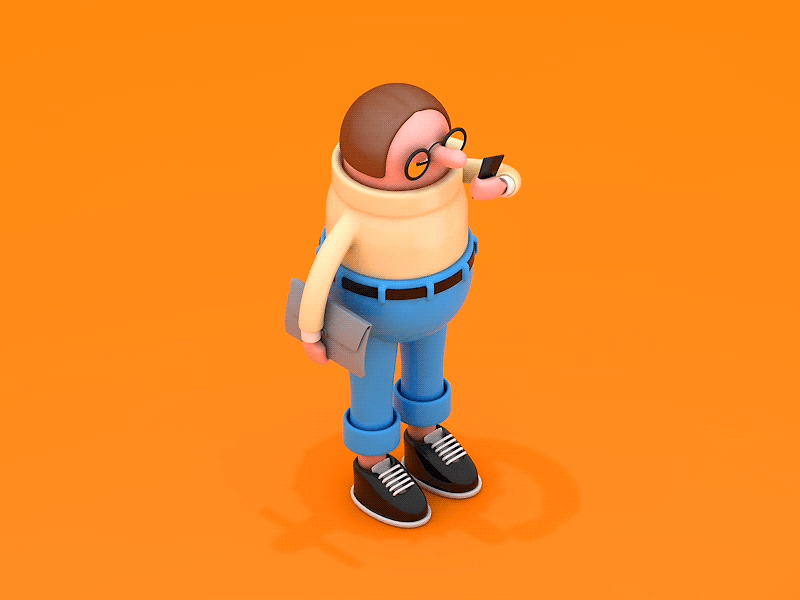 Character study 3d 4d animation c4d character cinema4d isometric motion pop pose