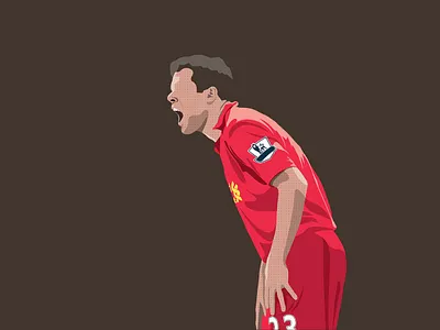 Jamie Carragher carragher defender football football designs futbol illustration illustration art illustration design jamie carragher lfc liverpool liverpool fc player shout shouting soccer
