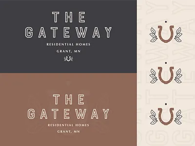 The Gateway Logo Option 3.2 bold branding design gateway grant horse horseshoe icon illustration letter logo lucky mark mn residential symbol type typography