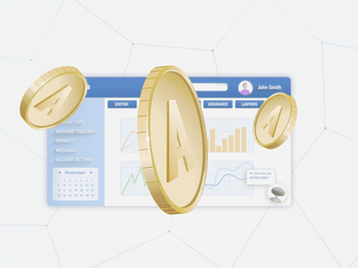 Coin bitcoin fun illustration
