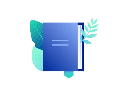 Botanical book book botanic botanical gradients green illustration illustrator plants vector