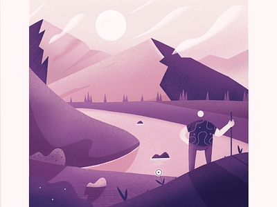 Adventuring explore illustration illustrator mountains nature procreate water