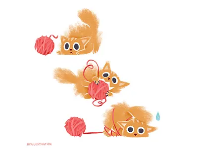 The Wild Hunter animal illustration animals cat cats childrens book childrens book illustration comic cute art digital art digitalartist illustration kitten pastel play story yarn