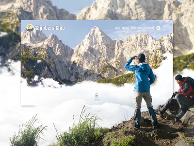 Mountain Climber Screen climbers club design mountain climber typography ui ux web design webdesign website