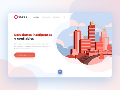 Globe Hero 2.0 · Redesign design ui hero id illustration solutions ui ux ui