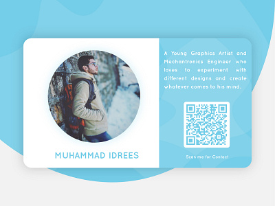 Business Card branding business card design businesscard creative design flat illustration minimal qrcode vector