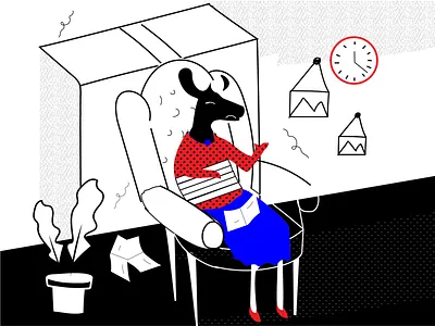 Patient Halx In The Store art art collective black and white deer deer illustration design digital art digital illustration digital store ecommerce halx halx store illustration illustrationdaily mascot mascot character