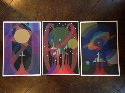 Space Exploration Series graphic design illustration space