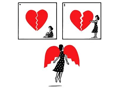 Reborn art art direction artwork comic conceptual creative digitalart digitalillustration drawing editorial fly freedom heart illustration illustrator inspiration love minimalist reborn wings