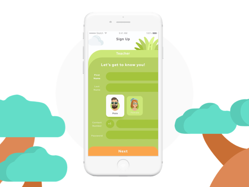 Sign Up animation bright color design design app illustration interaction design mobile app design ux ux ui
