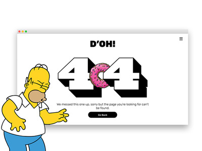 Day 008 #DailyUI 404 adobe adobexd daily 100 challenge daily008 dailyui design thesimpsons ui ui design ui designer ux web design web designer