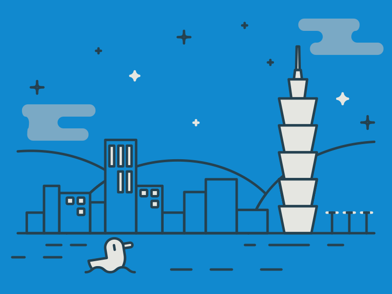 Taipei 101 adobe illustrator after affects duck gif motion graphic taipei taiwan