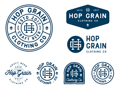 Hop Grain Branding Sheet badge badge logo badgedesign badgelogo beer beer branding brand identity branding craft beer hg hipster hop identity logo logodesign logotype monogram