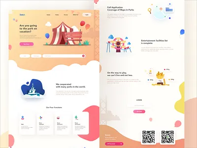 Park navigation app Vol.5 design illustration ui ux web