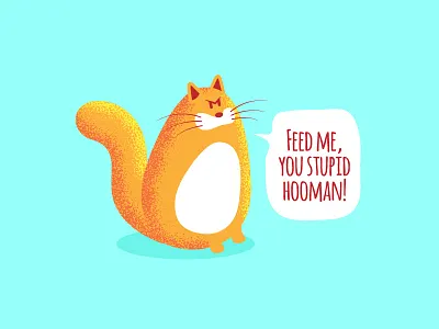Angry Fat Cat angry art cat character design fat graphic illustration vector