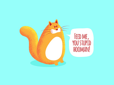 Angry Fat Cat angry art cat character design fat graphic illustration vector