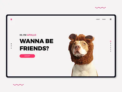 Pet - Landing Page adobe xd design grapgic design landing page minimal pets ui ux visual web design website