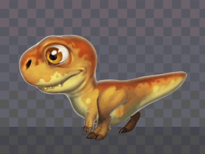 Example of T-Rex walking cycle animation 🦖