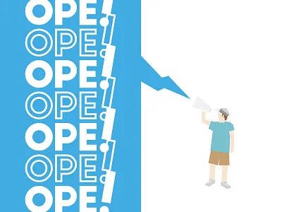 I'm just gunna sneak past yah, thanks. charecter graphic design illustration michigan midwest simple speech bubble