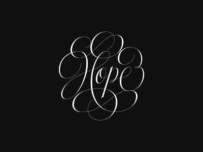 Hope cartouche design goodtype handlettering hope illustrator inspired lettering post it script thedailyletter thedailytype type typematters typespire typetopia typeyeah typism typography