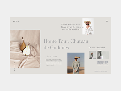 HENMAG online magazine special issue blog brand editorial fashion fashion blog fashion magazine grid home page interface landing page layout typogaphy ui ux web deisgn
