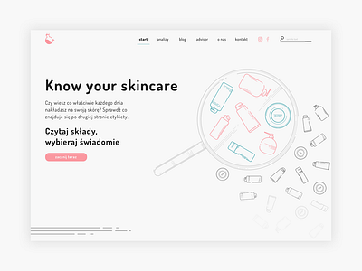 Piggypeg - Homepage cosmetic design hero homepage landing page layout minimal mockup outline ui ux web webdesign website