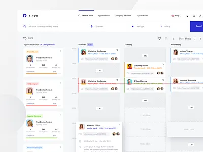 Job Application Process Dashboard pt5 app app design application career clean dash dashboard design employment interface interfacedesign job job application job seekers management search software ui ux work