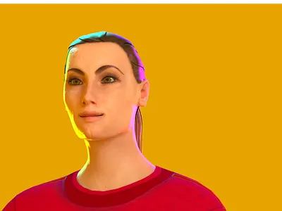 Sasha 3d abstract design animation character design illustration