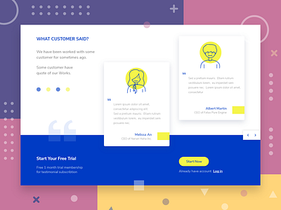 Daily UI Challenge 039 Testimonials