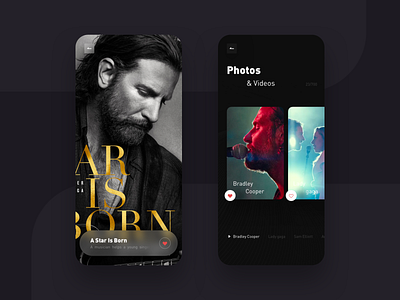 A Star Is Born app character movie app ui