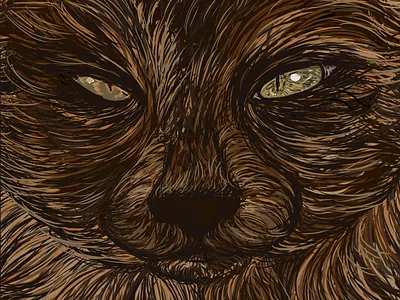 Daisy WIP animal cat design eyes illustration painting sketch texture