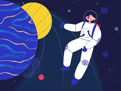 Happy astronomy day adobe astronomy charachter design editorial galaxy illustration mars planet space stars vector