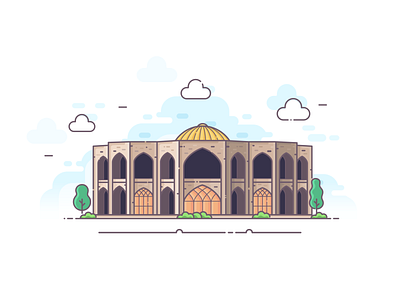 Tabriz Illustrate design flat icon illustration illustrator iran iranian minimal persian tabriz vector website