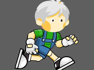 Sprite Abdul Run Animation animation character animation character design design vector