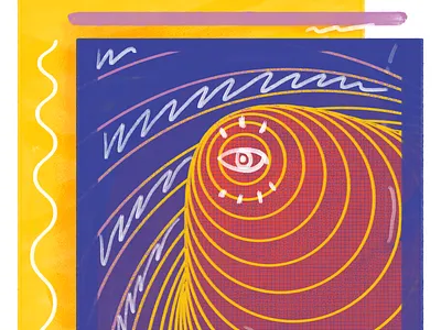 Sudden Cyclops brush composition creature cyclops energy good times monster playful texture