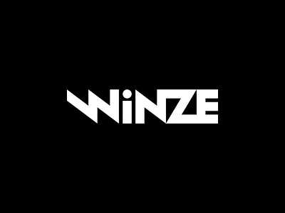Winze logo black bold branding flat font logo simple