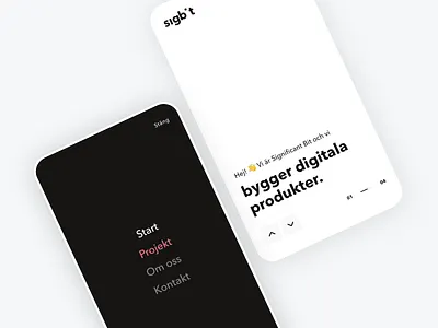 Significant Bit Mobile Redesign gradients layout menu mobile mobile ui navigation page slider typography ui web