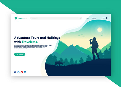 Travelerss Website - Day 5 of 6 Days UI Challenge advanture advanture website adventure ui travel ui travelers travelers ui travelers webiste ui ui design uiux website